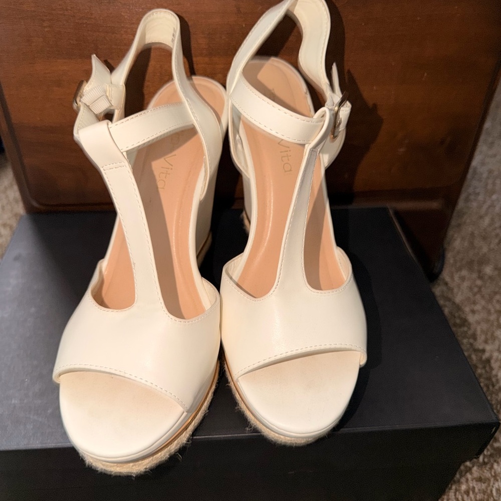 Chic Cream T-Strap Heels